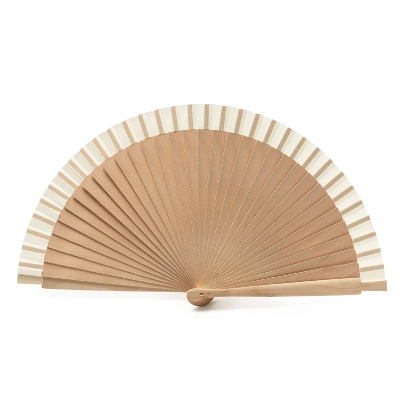 Éventail en Bois et Tissu RPET - Boîte Individuelle