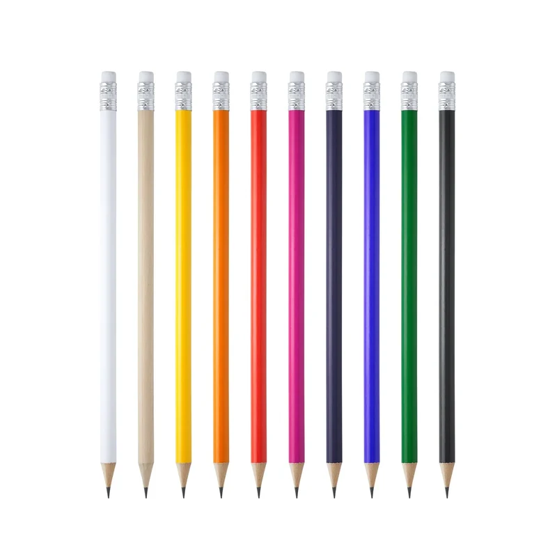 Crayon de Papier Bois avec Gomme - Idéal Dessin et Bureau