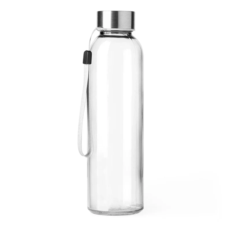 Gourde en Verre 500ml - Bouchon Inox et Sangle de Transport Intégrée