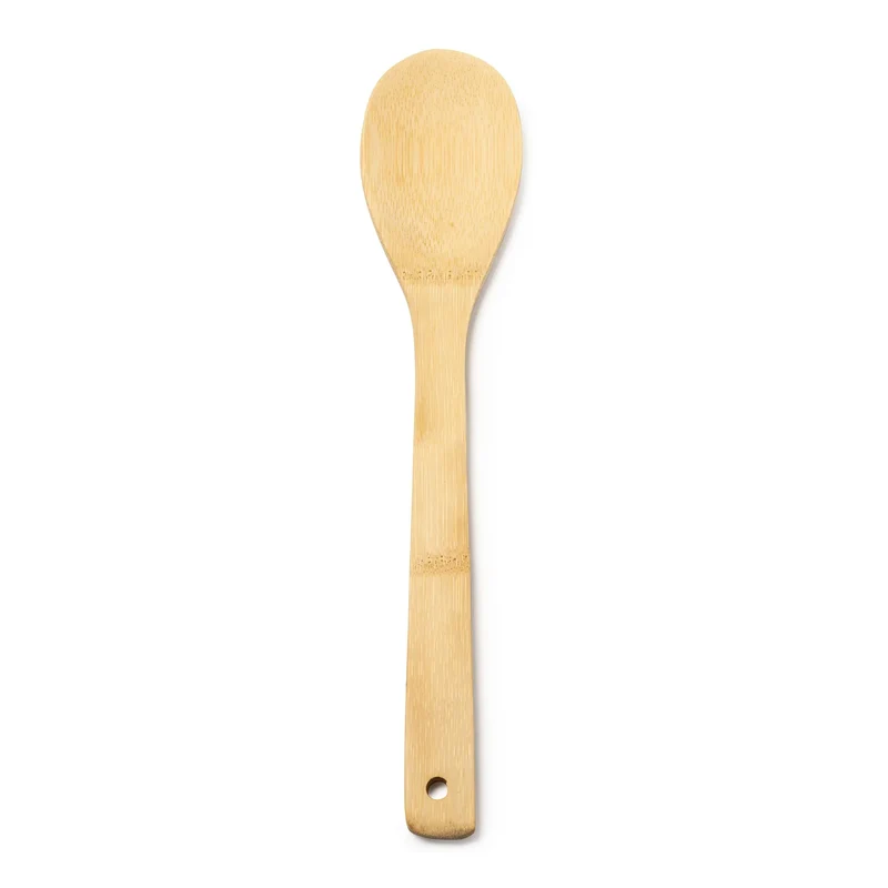 Cuillère de Cuisine en Bambou Naturel - Ustensile de Service Durable