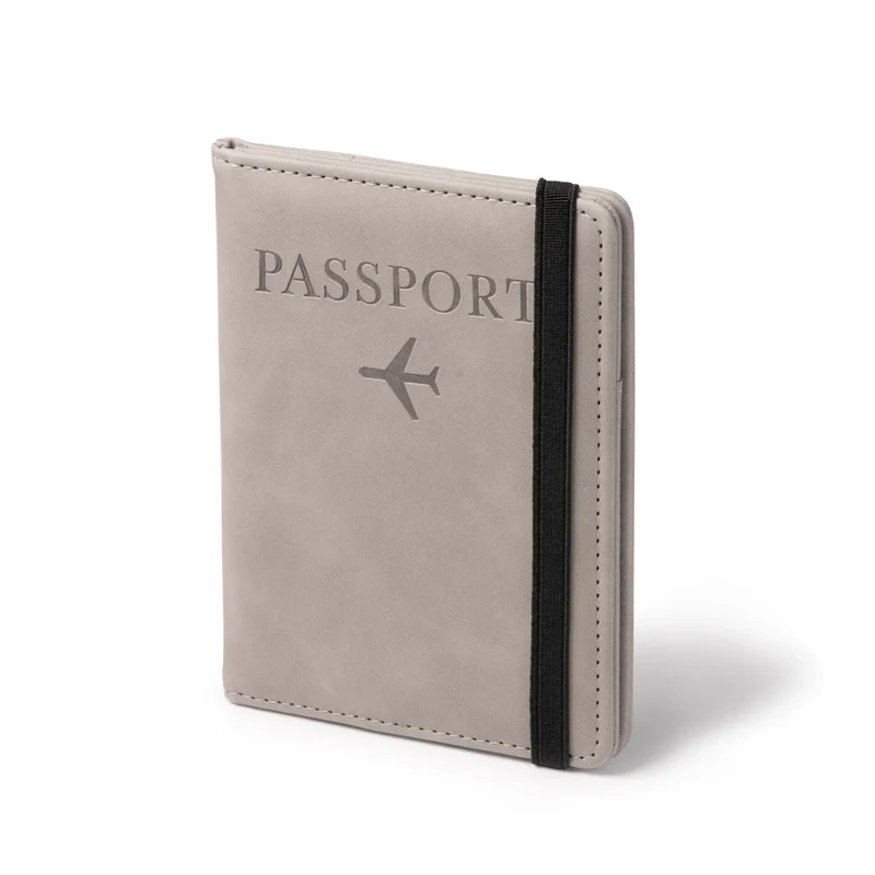 Protège-passeport en PU avec Fermeture Élastique - Organisateur de Voyage