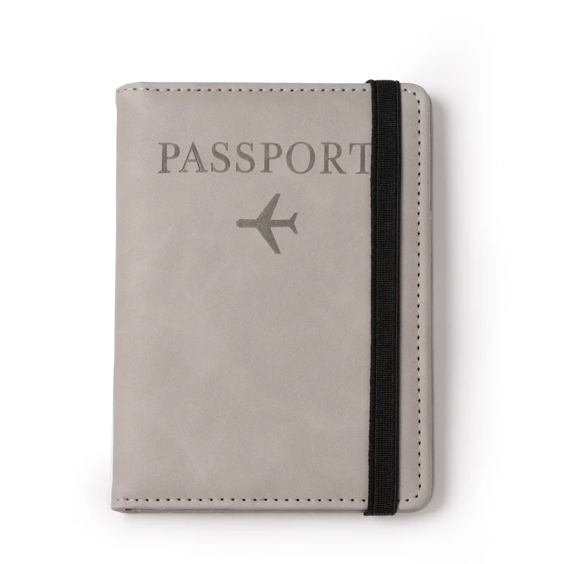 Protège-passeport en PU avec Fermeture Élastique - Organisateur de Voyage