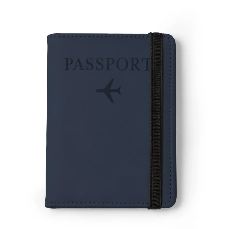 Protège-passeport en PU avec Fermeture Élastique - Organisateur de Voyage
