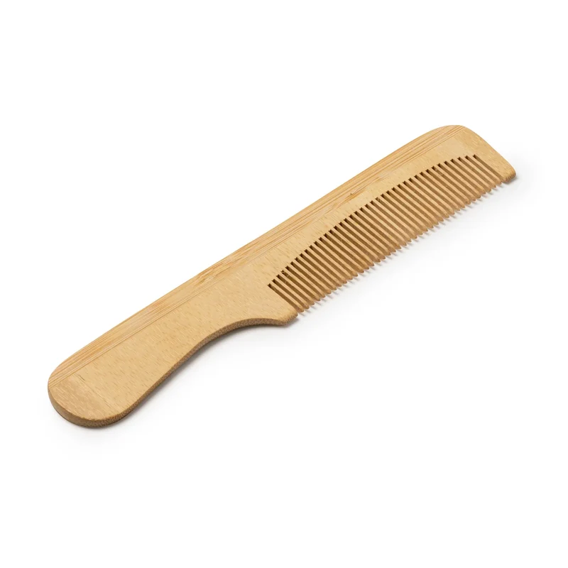 Peigne en Bambou Naturel avec Poignée - Accessoire Coiffure Durable