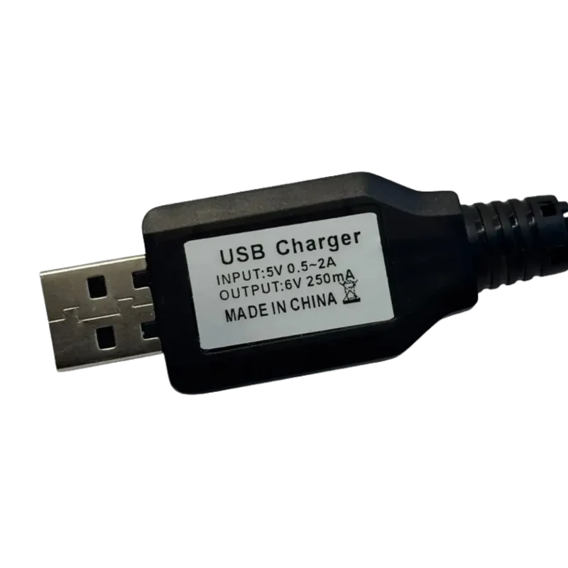 Chargeur USB 6V 250mA pour jouets radiocommandés, 2PINS