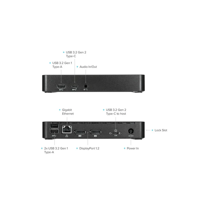 Station d'accueil universelle USB-C DV4K DisplayPort avec alimentation 65 W*