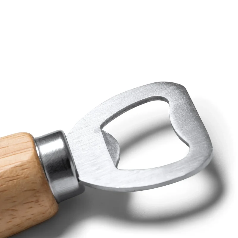 Ouvre-bouteille inox et Bois Naturel - Décapsuleur Ergonomique