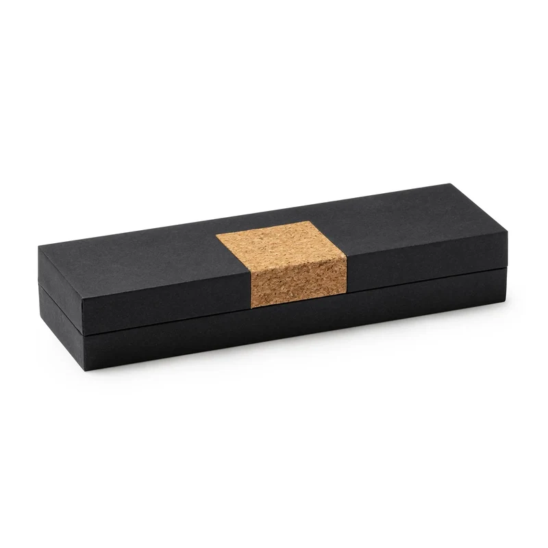 Stylo Roller en Liège Naturel et Acier - Étui Assorti