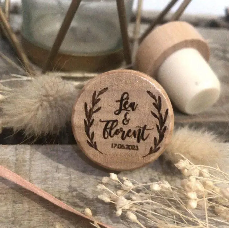 Bouchon en Bois - Accessoire bouteille Personnalisable