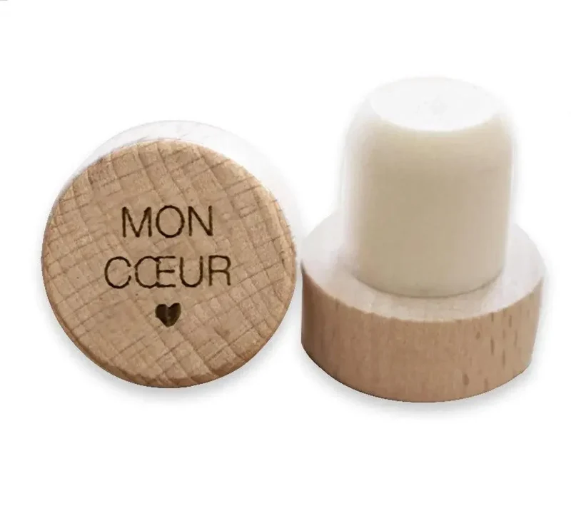 Bouchon en Bois - Accessoire bouteille Personnalisable