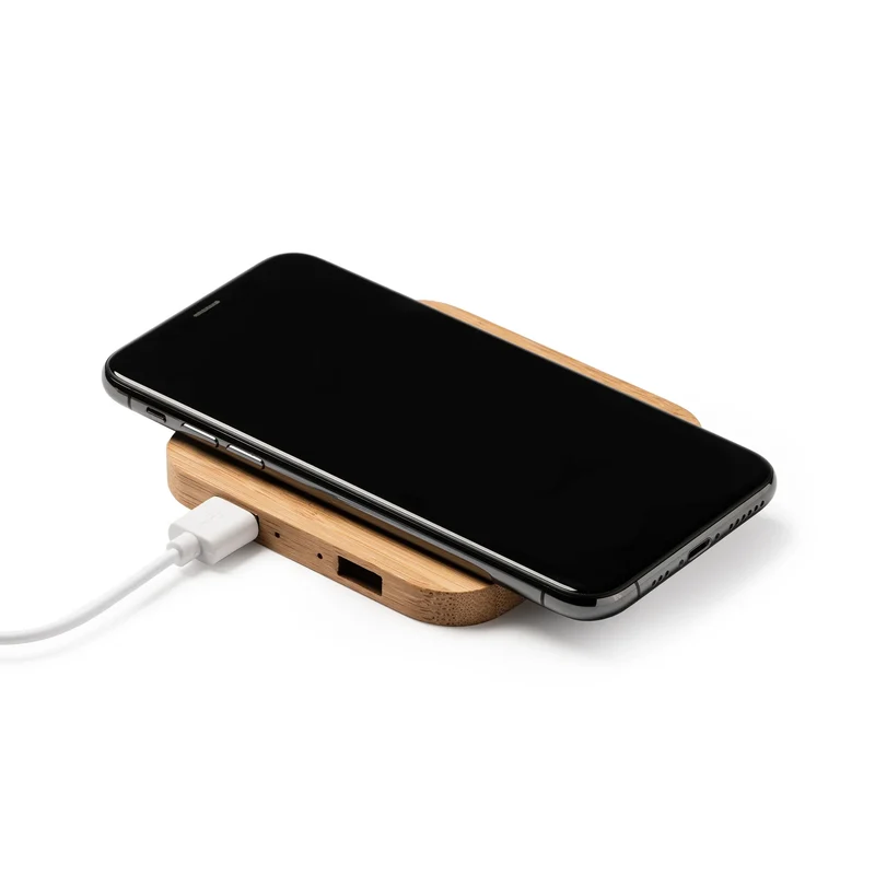 CHARGEUR INDUCTION SANS FIL PERSONNALISABLE - BAMBOU