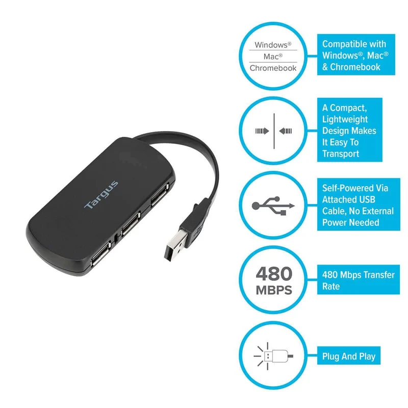 Concentrateur USB-A à 4 ports