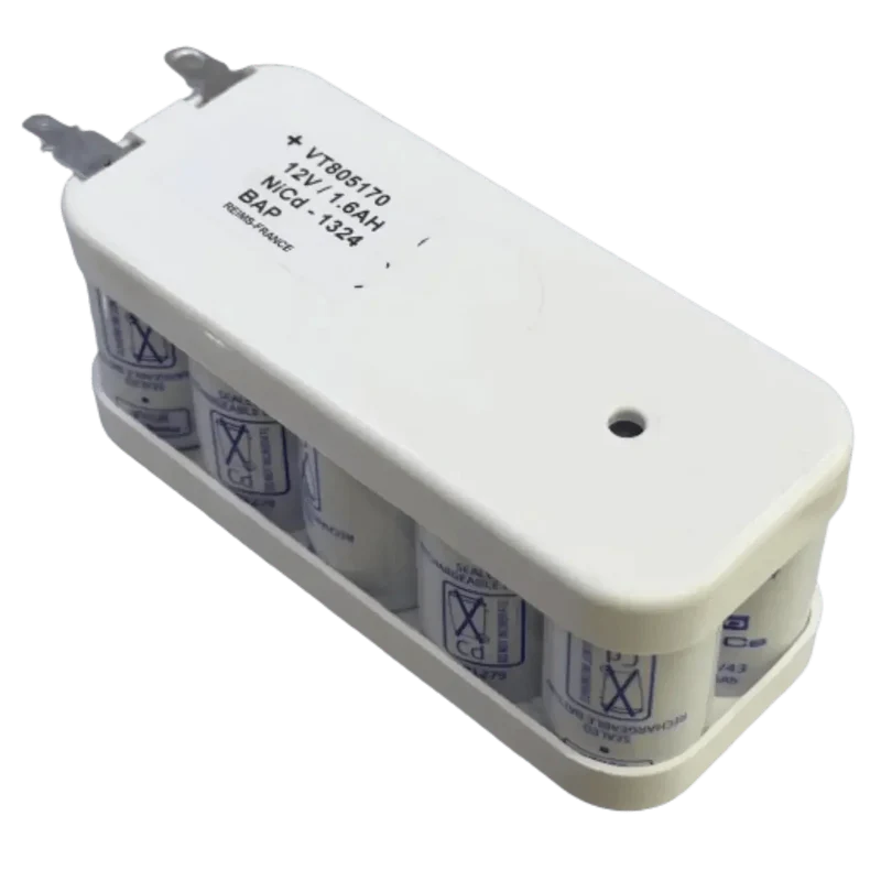Batterie NiCd 12V 1.6Ah BAES 805170D – Accu Éclairage de Secours Sous Coque avec Fixation