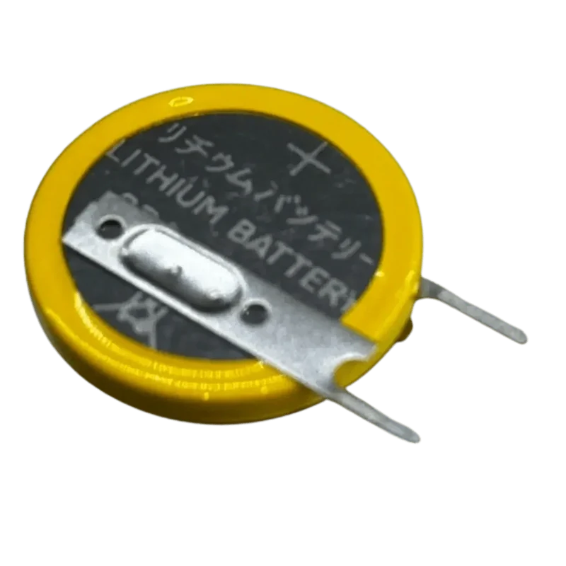 Pile CR2032 3V lithium à souder verticale pour circuit imprimé