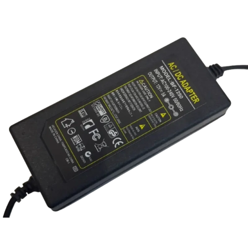 Alimentation AC/DC 12V 5A 60W – Adaptateur Secteur 230V Ruban LED Caméra