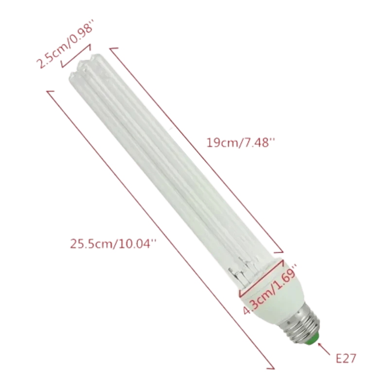 Lampes 220V ac à Quartz UVC ozone 36W