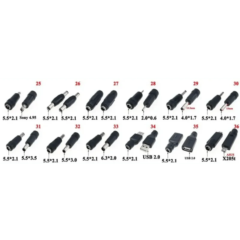 Convertisseur de fiches d'adaptation Input 5.5x2.1mm