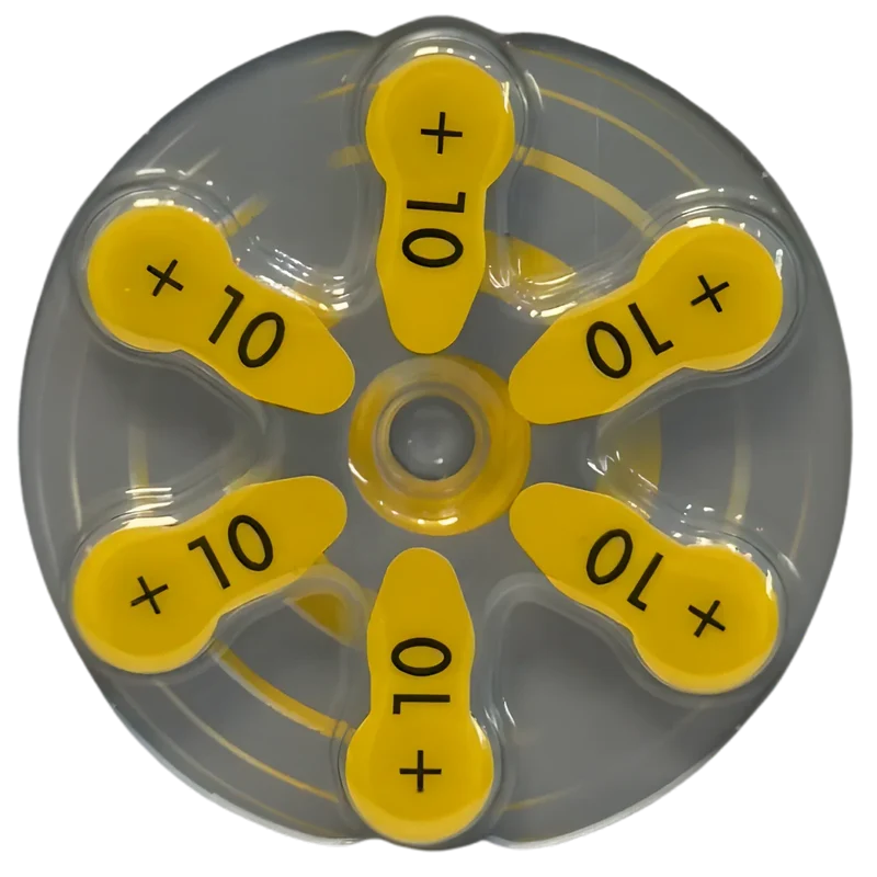 Plaquette de 6 Piles pour appareil auditif N° 10 AE
