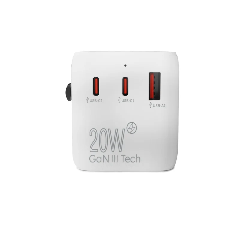 Emperion Traveller 20 – International Travel Adapter with integrated GaN Charger