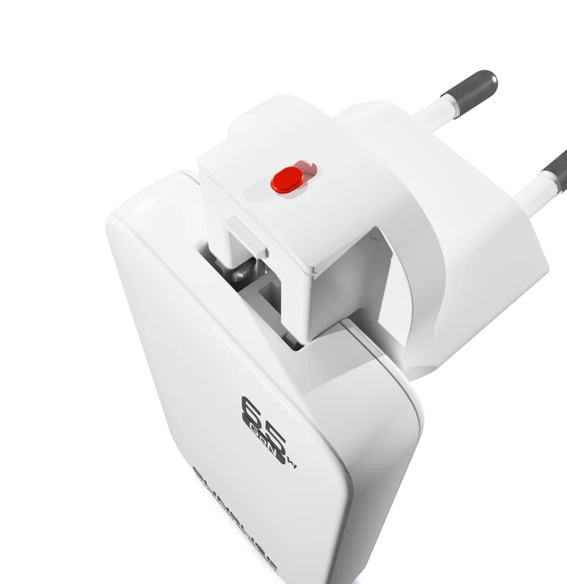 EMPERION 65 GLOBAL — 65W USB-C Laptop Travel Charger | Interchangeable International Plugs