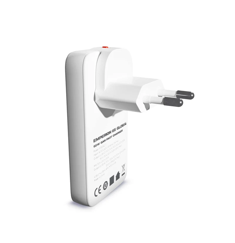 EMPERION 65 GLOBAL — 65W USB-C Laptop Travel Charger | Interchangeable International Plugs