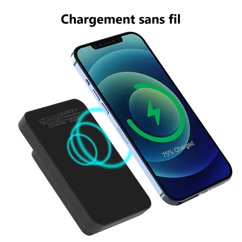 Power Bank avec Chargement Sans Fil