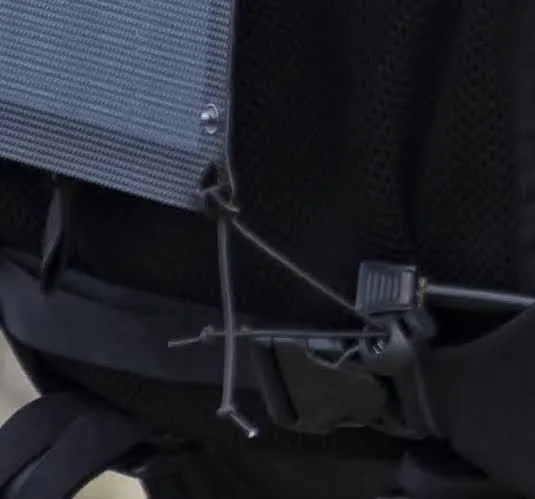 Extra carabiner and elastic band