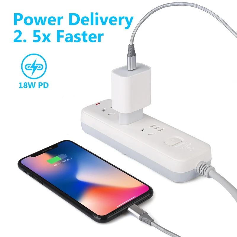 PACK CHARGEUR SECTEUR UNIVERSEL + CABLE USB-C VERS LIGHTENING 2 mètres