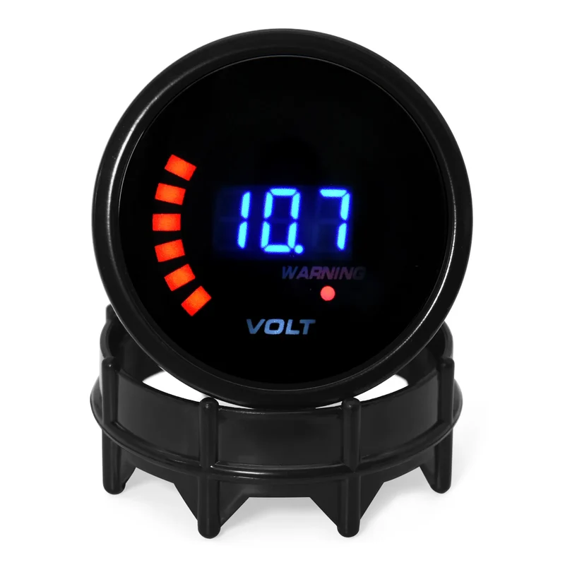 Voltmètre Numérique LED 52 mm Étanche 12V Voiture