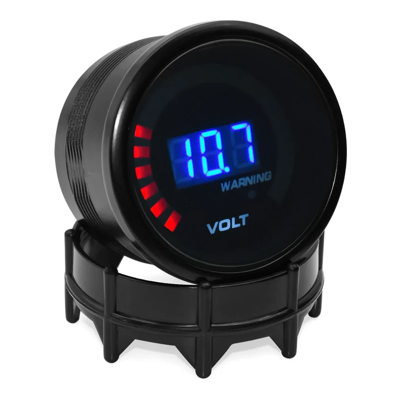 Voltmètre Numérique LED 52 mm Étanche 12V Voiture