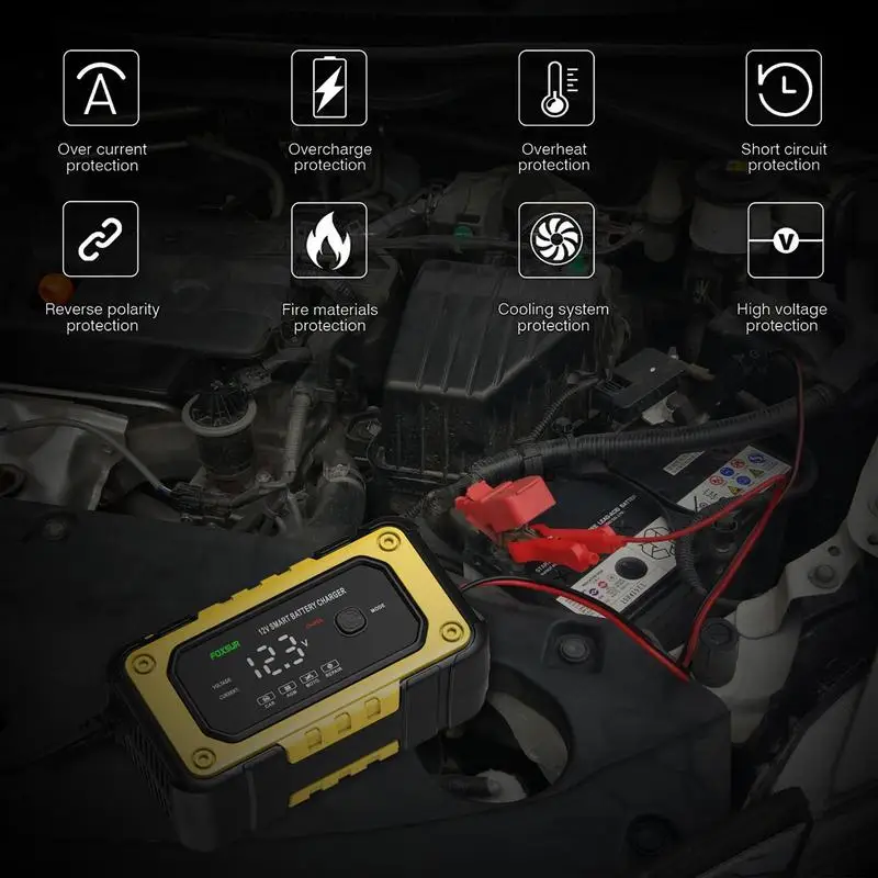 Démarreur de Batterie Portable Écran LCD 12V