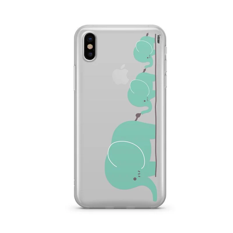 Elephant Family - Clear TPU Case Cover