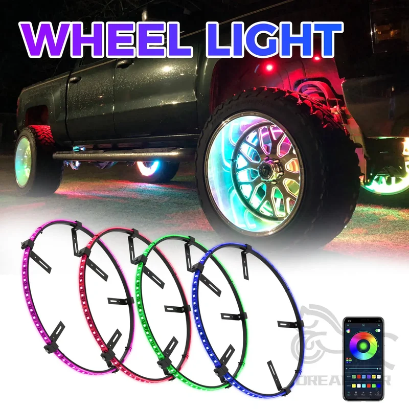Lumière de Moyeu LED Étanche pour Roue 15,5 Pouces