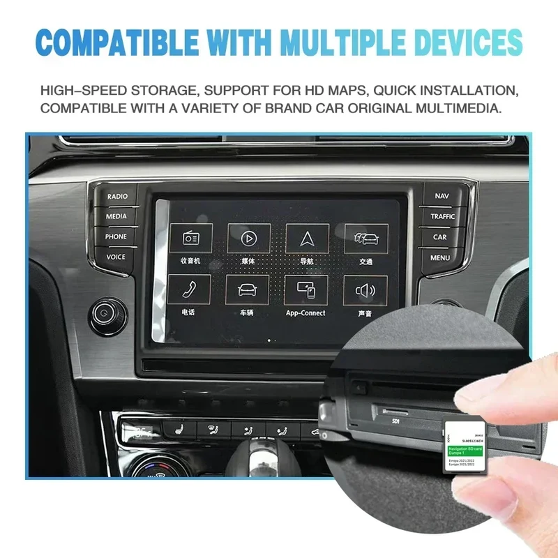 Carte SD GPS RNS 315 VW Seat Skoda Europe de l'Est