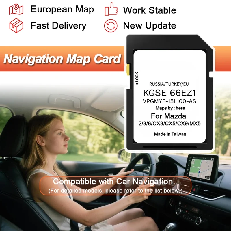 Carte SD Navigation GPS Mazda 3 6 CX-5 Europe 2024