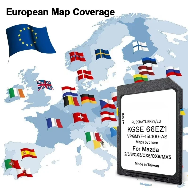 Carte SD Navigation GPS Mazda 3 6 CX-5 Europe 2024