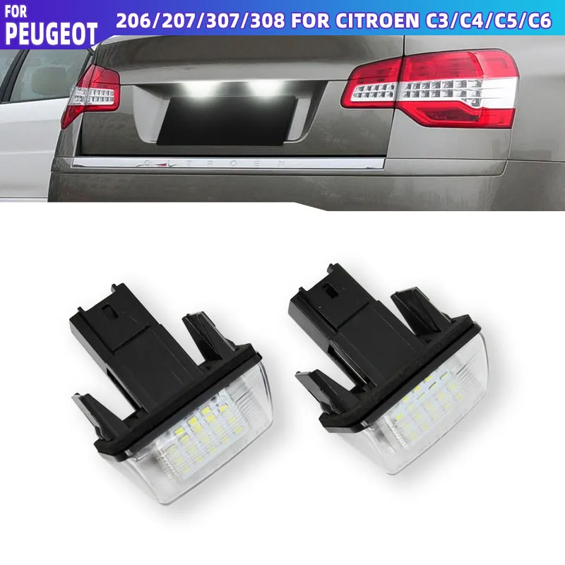 Éclairage de Plaque LED Peugeot 206 207 Citroën C3 C4