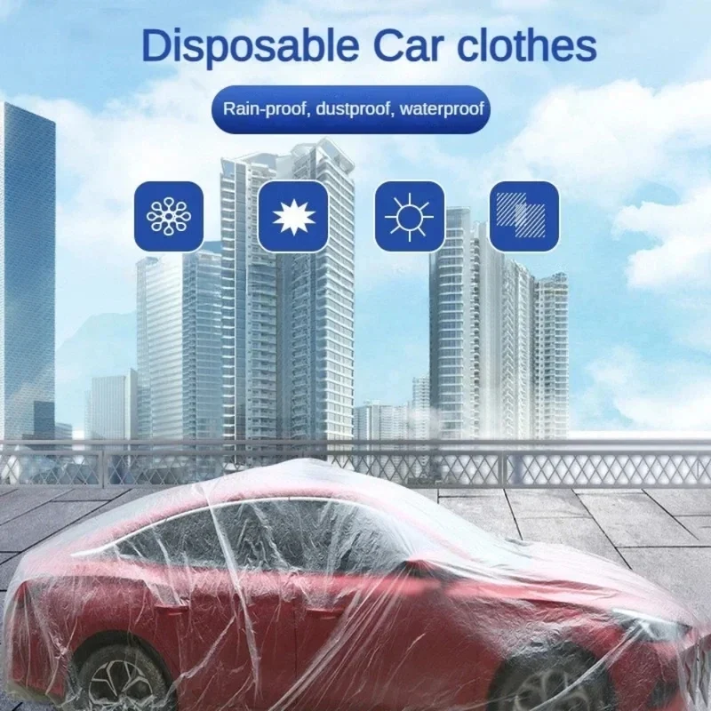 Housse Voiture Transparente Jetable Anti-Poussière