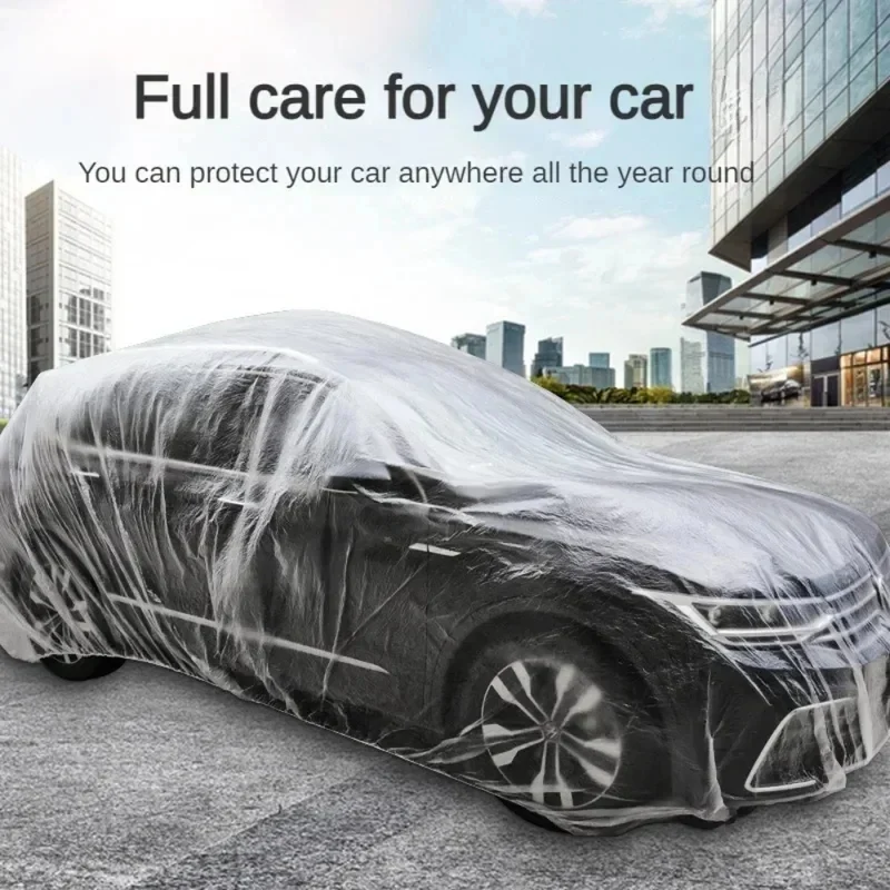 Housse Voiture Transparente Jetable Anti-Poussière