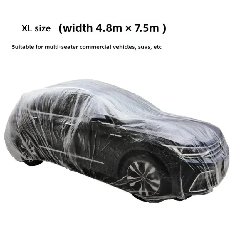 Housse Voiture Transparente Jetable Anti-Poussière