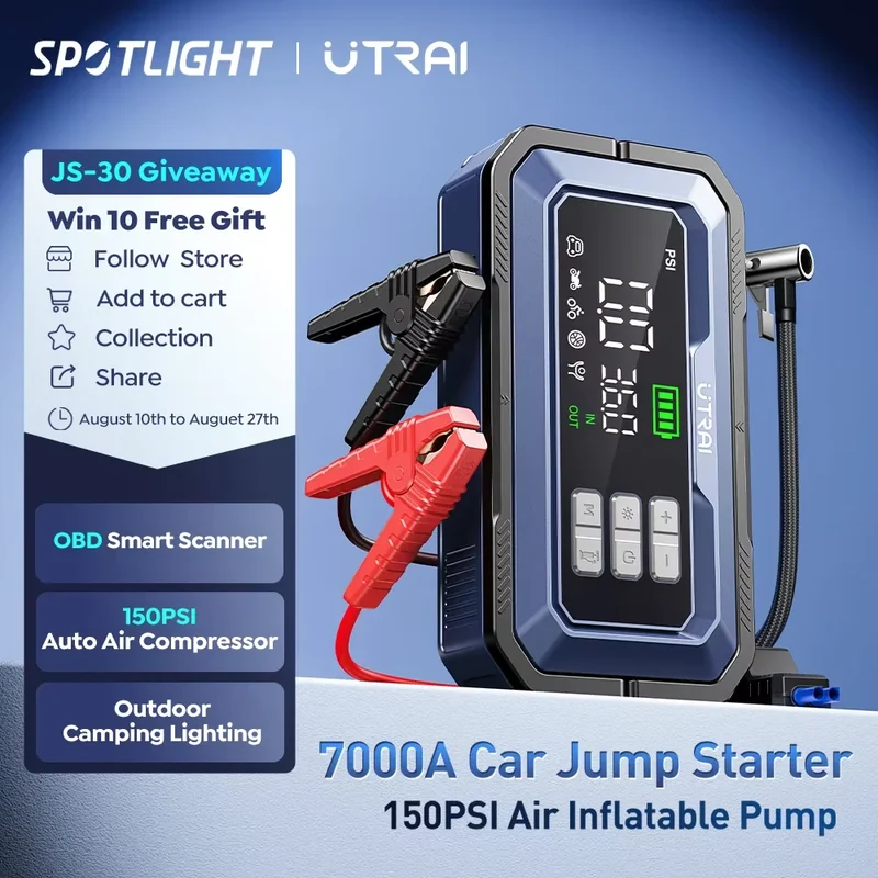 Booster de Démarrage UTRAI JS-30 7000A Diagnostic OBD