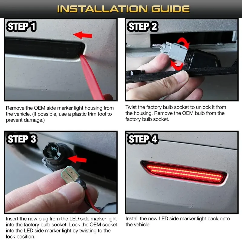 Réflecteurs LED Ford Mustang 2010-2014 Feux Latéraux