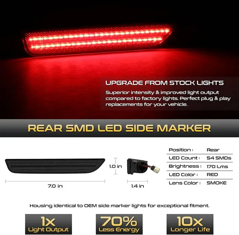 Réflecteurs LED Ford Mustang 2010-2014 Feux Latéraux