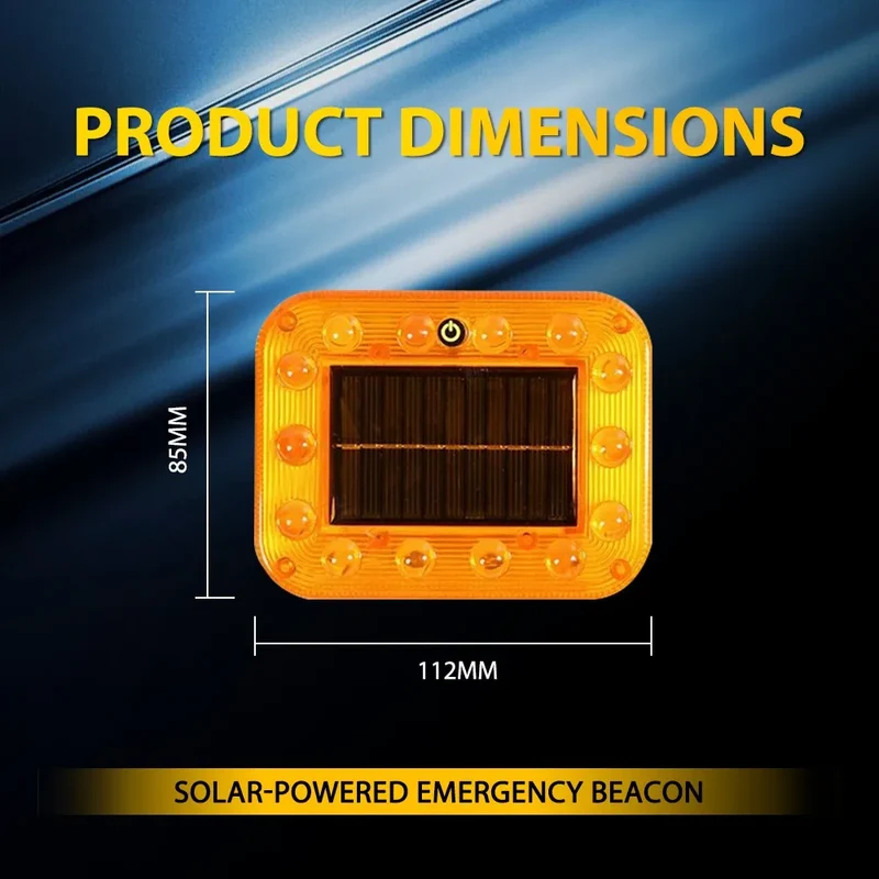 Feu de Sécurité LED Solaire Magnétique Anti-Collision Voiture