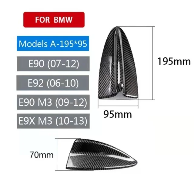 Antenne Shark Fin BMW M2 M3 M4 X1 X3 F22 F30 Carbone