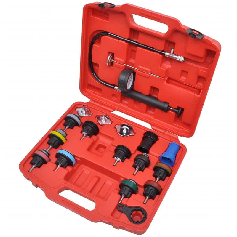 Kit testeur de pression de radiateur 18 pièces 0-35 PSI