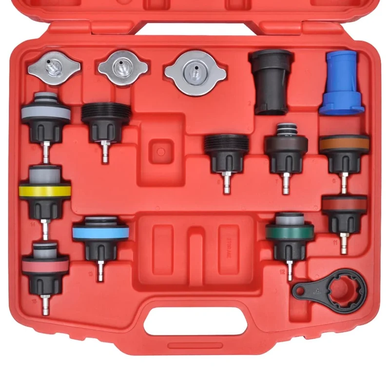 Kit testeur de pression de radiateur 18 pièces 0-35 PSI