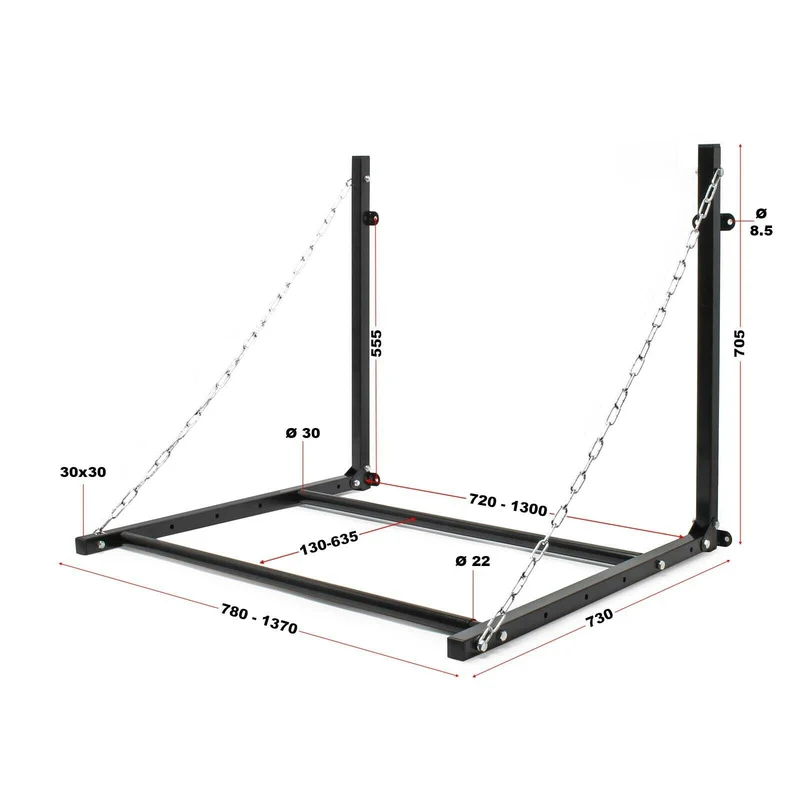 Support Mural 4 Pneus Stockage Acier 130kg