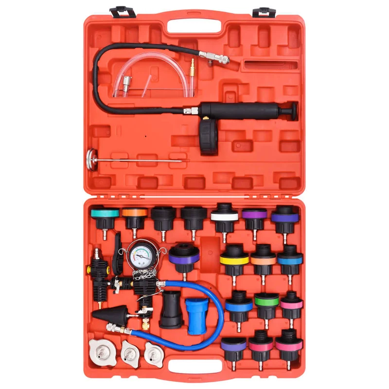 Kit testeur de pression de radiateur 28 pièces en mallette