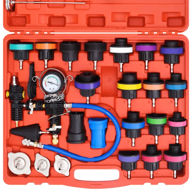 Kit testeur de pression de radiateur 28 pièces en mallette